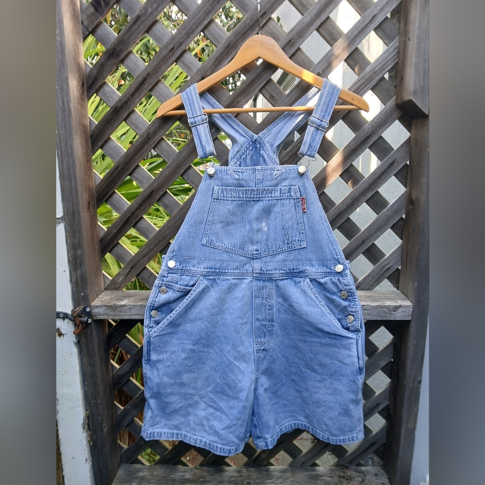 Carter's Light Blue Denim Short Overalls